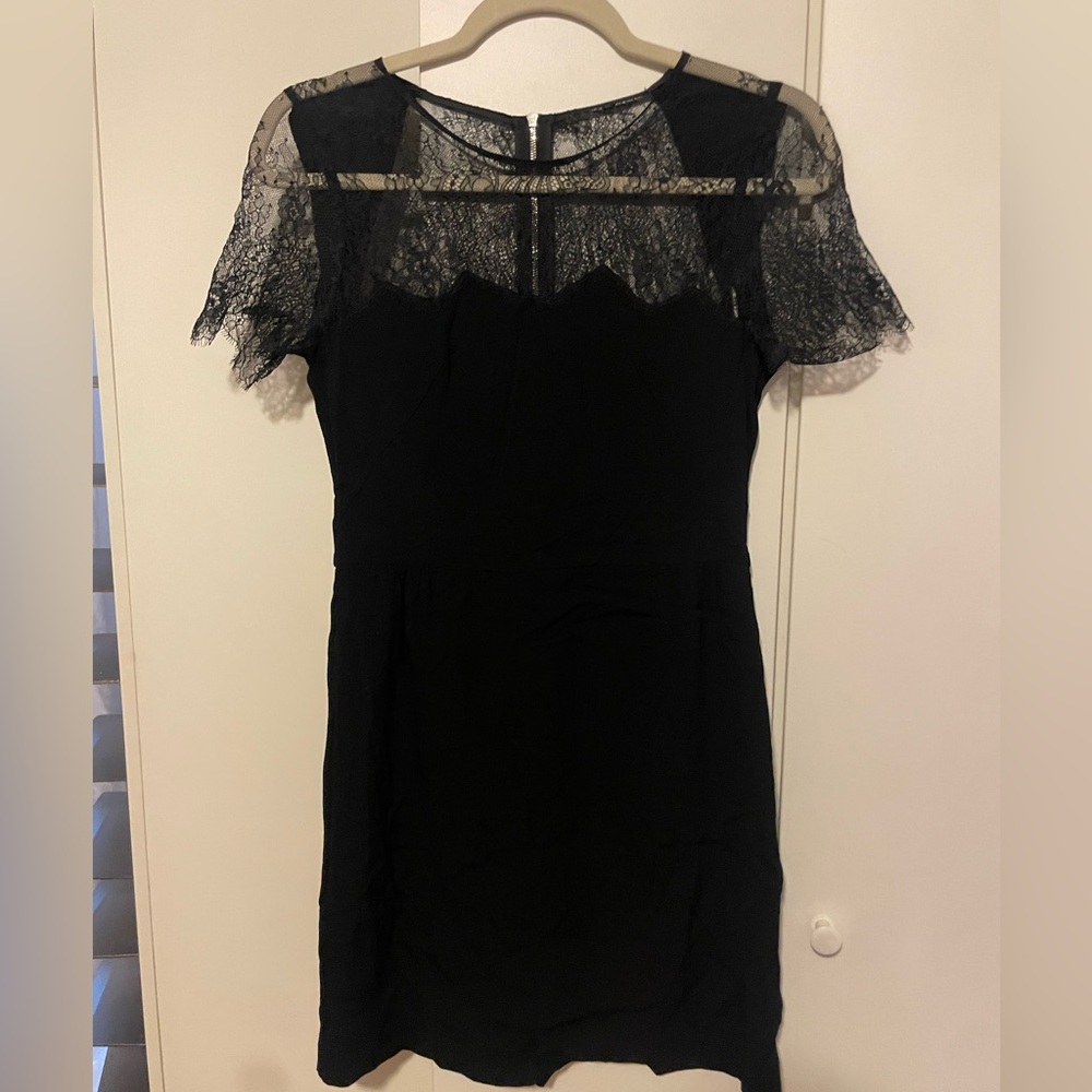 Sandro mini dress with lace